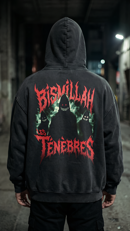 BISMILLAH LES TÉNÈBRES — Le hoodie RED RETRO SATANAS